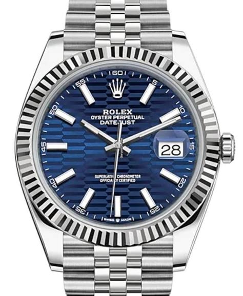 rolex datejust 41 blue motif|rolex datejust 41 fluted bezel.